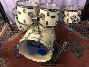 Pearl maple shell ジャイアントステップ ドラムセット ホワイト クリーム パール スタンド ケース 付き メイプル 10 12 13 16 22 深胴
